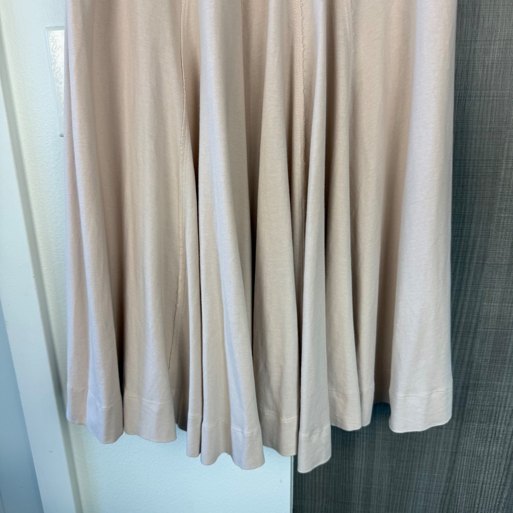 Free People FP Beach Beige Jackie Midi Skirt Button Up A-Line Cotton Size Small - Picture 8 of 10